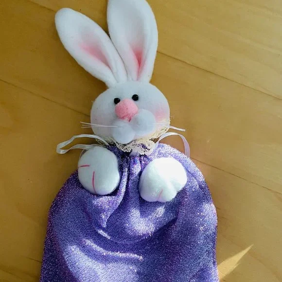 Set 4 Plush 3D Bunny Bags Easter Collection - Picture 5 of 8
